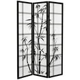 thumbnail image 1 of Oriental Furniture 6 ft. Tall Canvas Bamboo Tree Room Divider - Black - 3 Panel, 1 of 5