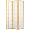 thumbnail image 1 of Oriental Furniture 6 ft. Tall Canvas Double Cross Screen - Natural - 3 Panel, 1 of 5