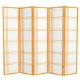 thumbnail image 1 of Red Lantern 6 ft. Tall Double Cross Shoji Screen - Honey - 5 Panels, 1 of 7