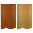 thumbnail image 1 of Oriental Furniture 6 ft. Tall Double Sided Leather Pattern Print Canvas Room Divider, 1 of 7