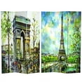 thumbnail image 1 of Oriental Furniture 6 ft. Tall Double Sided Paris Room Divider - 3 Panel, 1 of 5