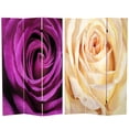 thumbnail image 1 of Oriental Furniture 6 ft. Tall Double Sided Roses Room Divider - 3 Panel, 1 of 7