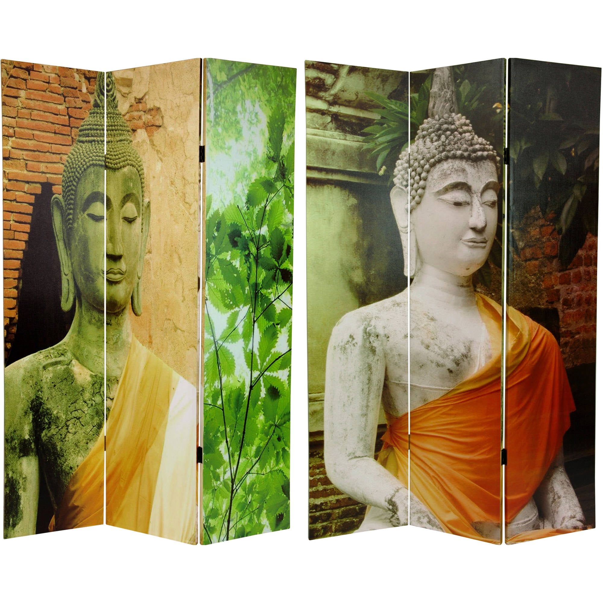 Oriental Furniture 6 ft. Tall Draped Buddha Double Sided Room Divider