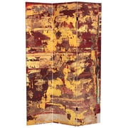 Oriental Furniture 6 ft. Tall Embers Canvas Room Divider - 3 Panel