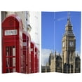 thumbnail image 1 of Oriental Furniture 6 ft. Tall London Big Ben/Phone Booths Screens - 3 Panel, 1 of 5