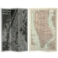 thumbnail image 1 of Oriental Furniture 6 ft. Tall Map of New York Canvas Room Divider - 3 Panel, 1 of 7