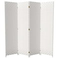 thumbnail image 1 of Red Lantern 6 ft. Tall Woven Fiber Outdoor All Weather Room Divider - 4 Panel - White, 1 of 8