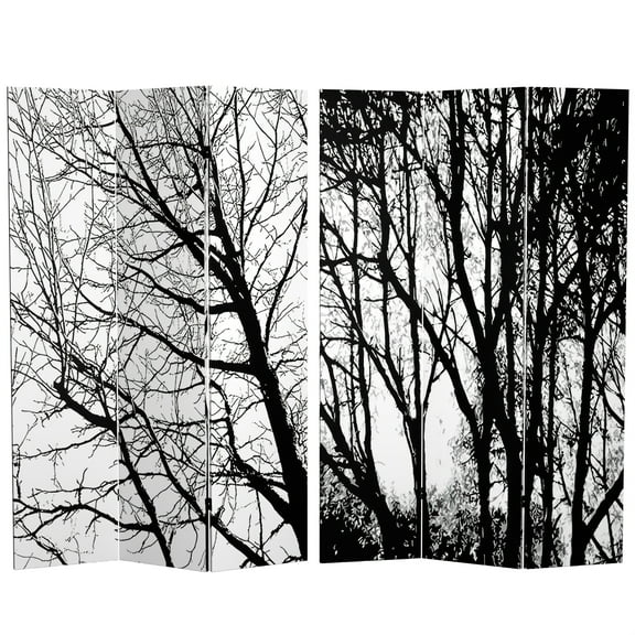 Oriental Furniture 6 ft. Tall Trees Double Sided Room Divider - 3 Panel