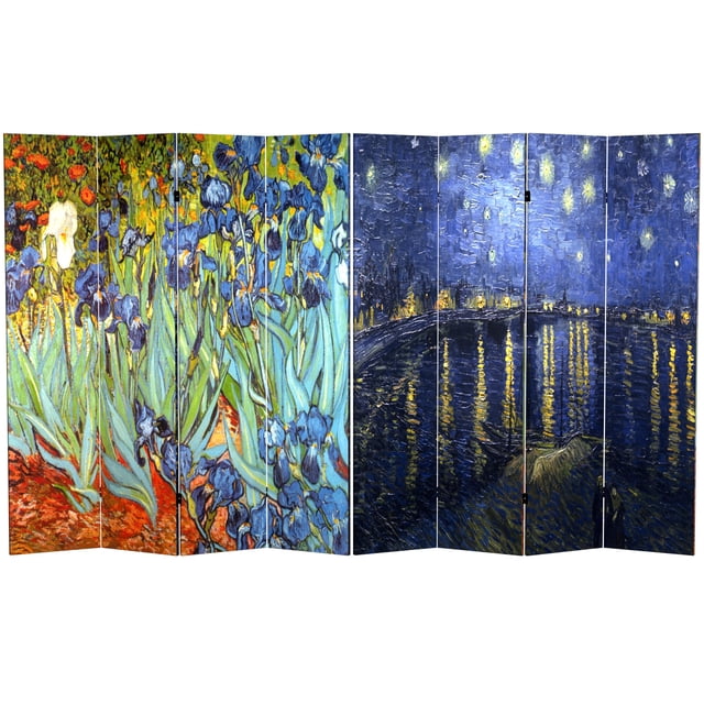 Red Lantern 6 ft. Tall Double Sided Works of Van Gogh Canvas Room ...