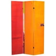 thumbnail image 1 of Oriental Furniture 6 ft. Tall Vermilion Canvas Room Divider - 3 Panel, 1 of 6