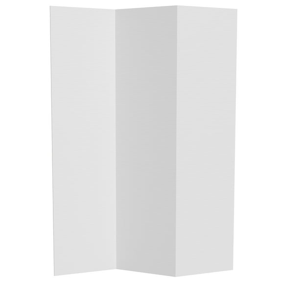 Red Lantern 6 ft. Tall White Temporary Cardboard Folding Screen - 3 Panel
