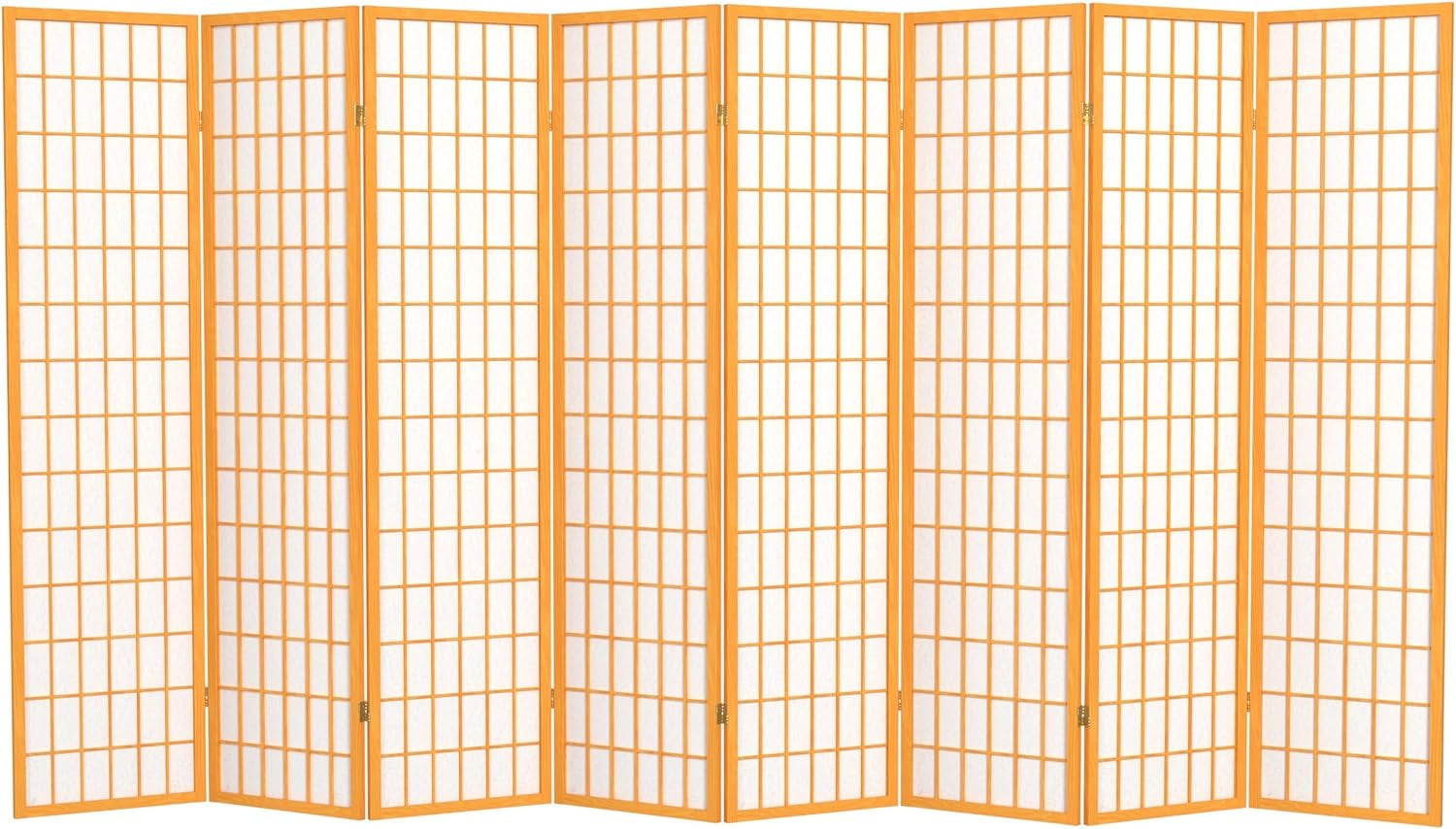 Oriental Furniture 6 ft. Tall Window Pane Shoji Screen - Honey - 8 ...