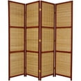 thumbnail image 1 of Oriental Furniture 6 ft. Tall Woven Accent Room Divider - 4 Panel - Red Brown, 1 of 2