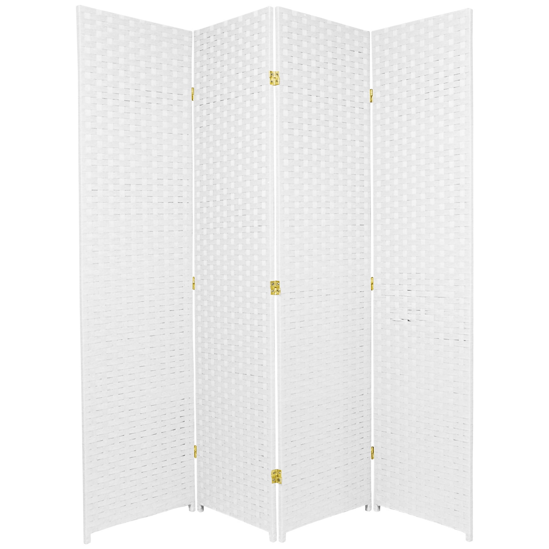 Oriental Furniture 6 ft. Tall Woven Fiber Room Divider 4 Panel