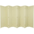 thumbnail image 1 of Oriental Furniture 6 ft. Tall Woven Fiber Room Divider - 8 Panel - Cream, 1 of 2