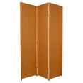 thumbnail image 1 of Red Lantern 6 ft. Tall Woven Fiber Folding Screen - Rust - 3 Panel, 1 of 2