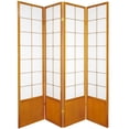 thumbnail image 1 of Oriental Furniture 6 ft. Tall Zen Shoji Screen - Honey - 4 Panel, 1 of 3