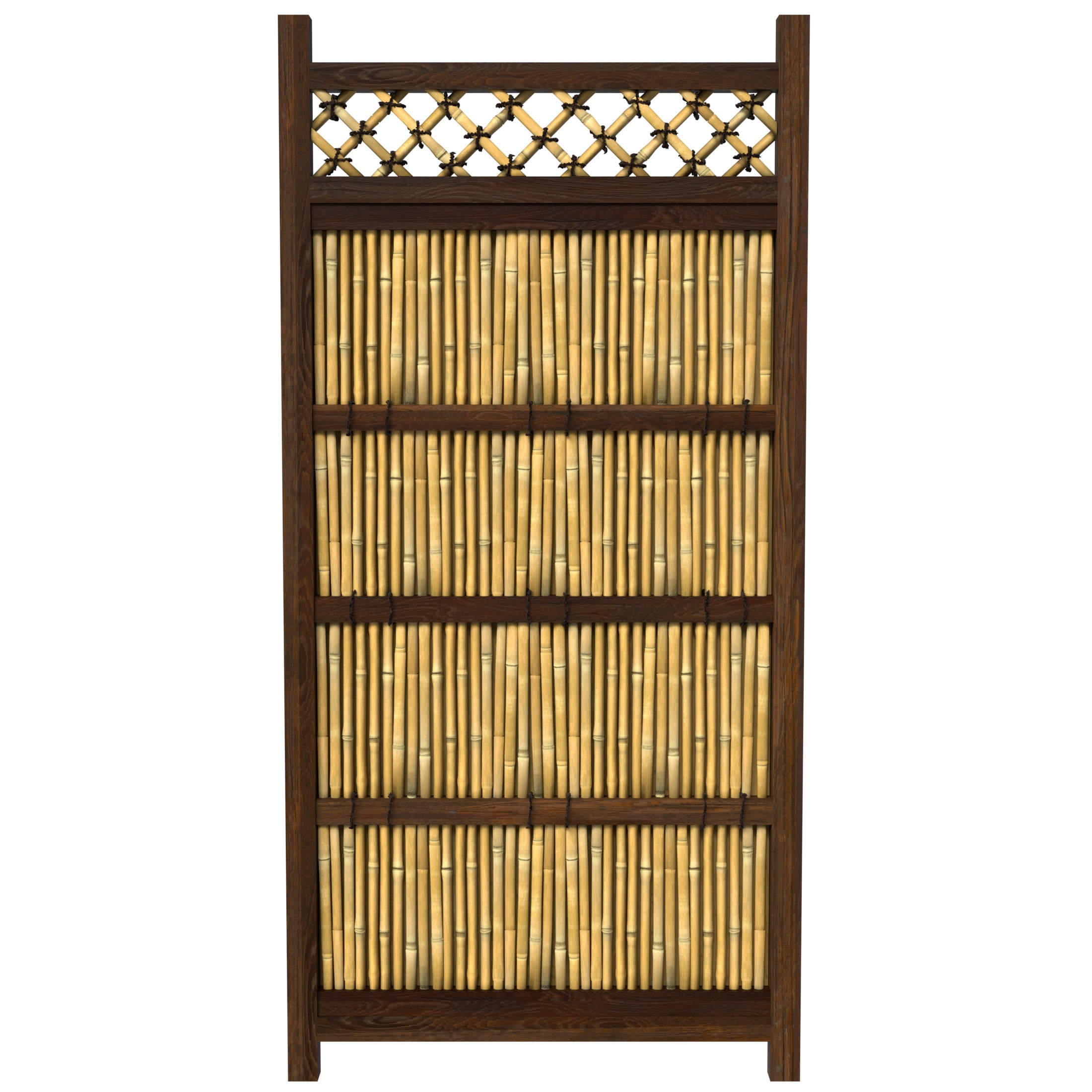 ｊ bamboo Red Lantern 6 ft. x 3 ft. Japanese Bamboo Zen Garden Fence