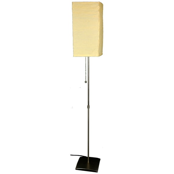 Oriental Furniture 60" Yoko Floor Lamp, living room decor, bedroom item, decorative piece, Beige color