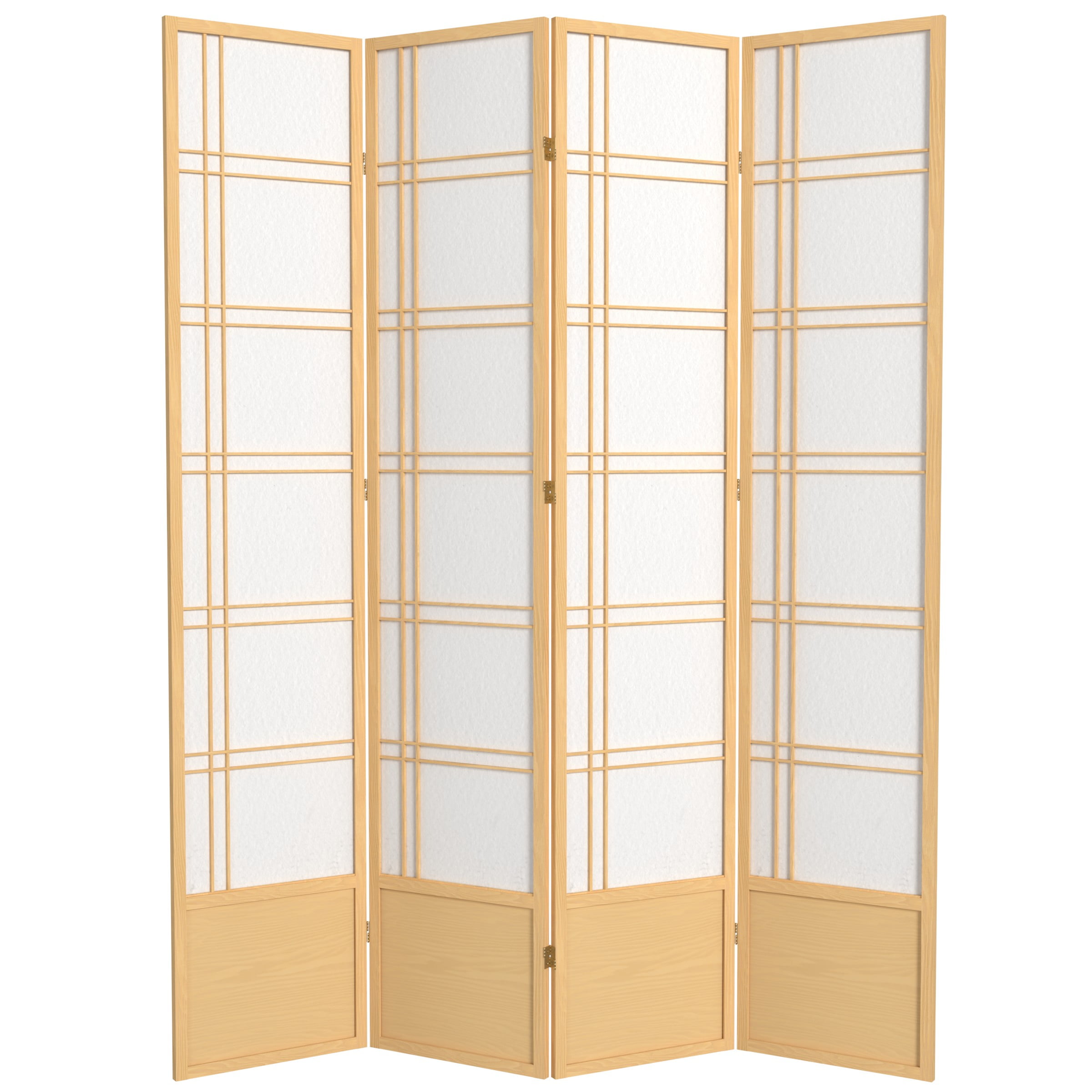 ORIENTAL FURNITURE 1,8 m. Altezza Doppia Croce Shoji Screen – 8 Pannelli Black