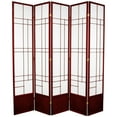 thumbnail image 1 of Oriental Furniture 7 Ft Tall Eudes Shoji Screen, rosewood, 5 panel, 1 of 3