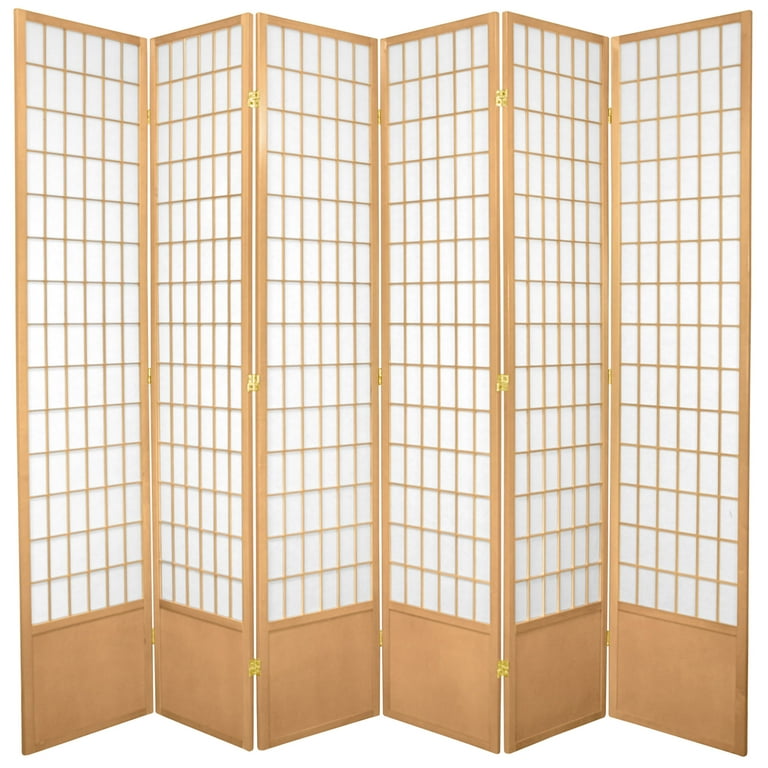 Oriental Furniture 7 Ft Tall Shoji Screen - Rice Paper