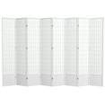 thumbnail image 1 of Red Lantern 7 ft. Tall Window Pane Shoji Screen - White - 8 Panels, 1 of 7