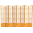 thumbnail image 1 of Red Lantern 7 ft. Tall Window Pane Shoji Screen - Honey - 8 Panels, 1 of 7