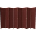 thumbnail image 1 of Red Lantern 7 ft. Tall Woven Fiber Folding Screen - Red and Black - 8 Panel, 1 of 6