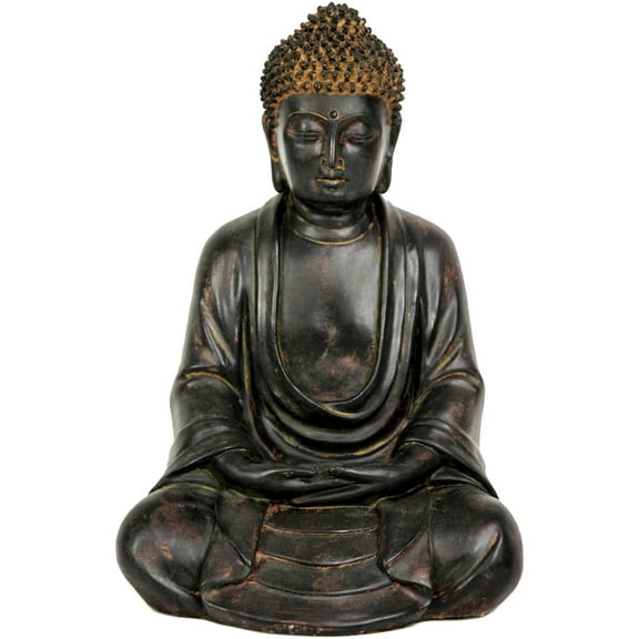 Oriental Furniture 9" Japanese Sitting Buddha Statue, decorative piece, any occasion, figurine, statue