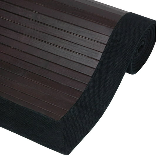 Oriental Furniture Bamboo Rug, Mocha, 2'x3', living space, bedroom