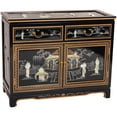 thumbnail image 1 of Red Lantern Black Lacquer Sideboard - Royal Ladies, 1 of 7
