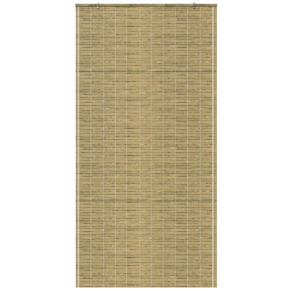Oriental Furniture Burnt Bamboo Cordless Window Shade Natural 36 in. W x 72 in. L