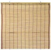 Oriental Furniture Burnt Bamboo Cordless Window Shade - Tortoise 72" W