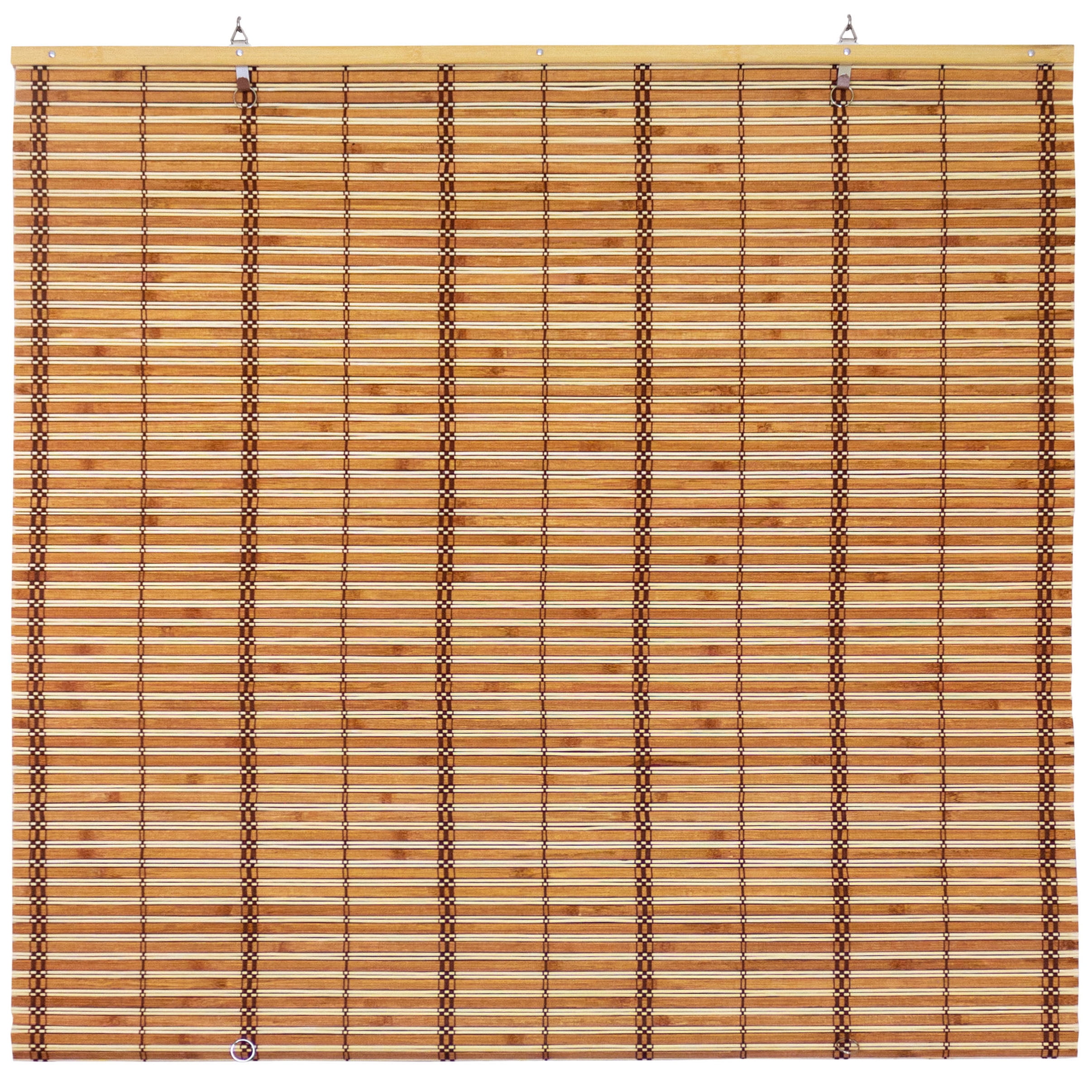 Honey Two-Tone Bamboo Cordless Indoor Window Shade 36" W x 72" H