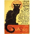 thumbnail image 1 of Oriental Furniture Chat Noir Cabaret Wall Art, Cat, European style, Canvas, wood. 3 panel, 1 of 5