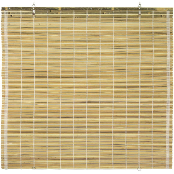 Oriental Furniture Cordless Light Filtering Bamboo Roman Window Shades, Beige, 2" x 24"