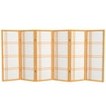 thumbnail image 1 of Red Lantern 4 ft. Short Double Cross Shoji Screen - Honey - 6 Panels, 1 of 6