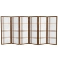 thumbnail image 1 of Red Lantern 4 ft. Short Double Cross Shoji Screen - Walnut - 6 Panels, 1 of 6