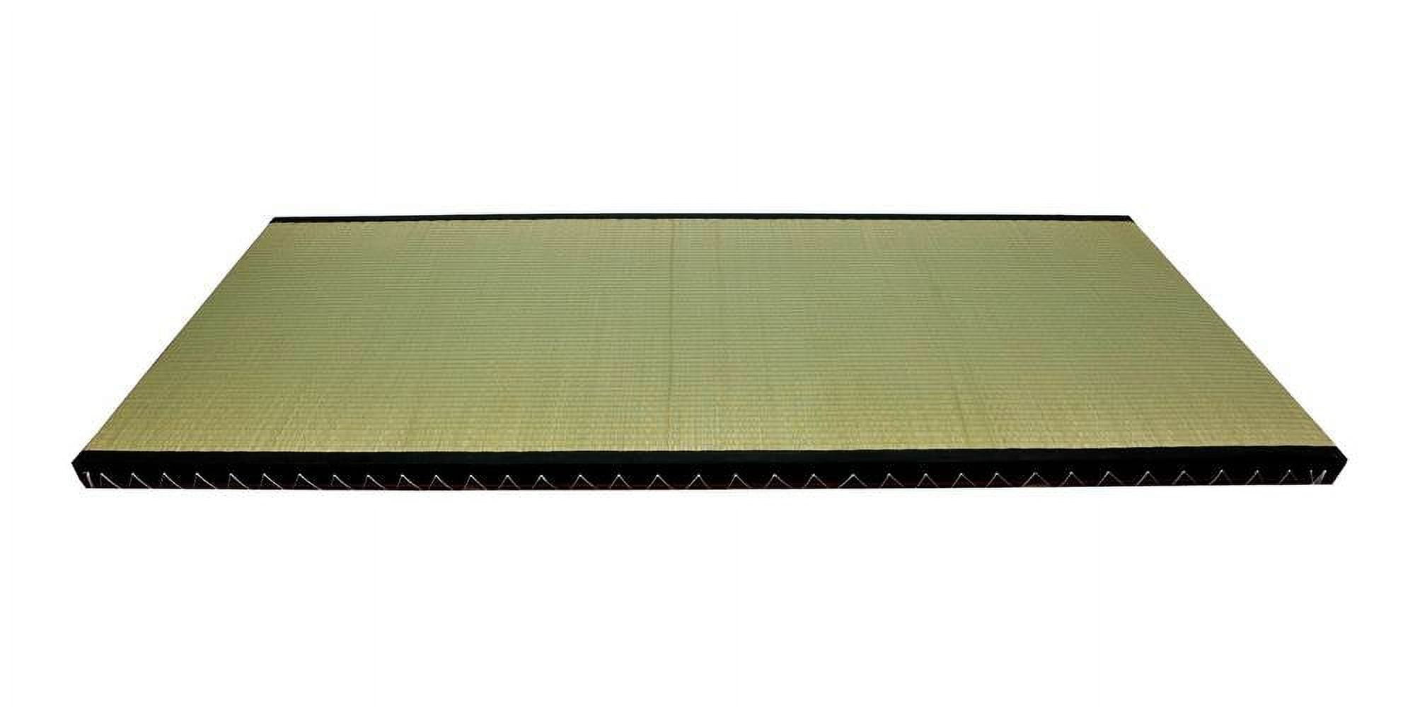 Handmade Full Size Black Rectangular Tatami Mat