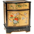 thumbnail image 1 of Oriental Furniture Gold Lacquer End Table - Birds and Flowers, 1 of 3