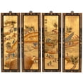thumbnail image 1 of Oriental Furniture Gold Lacquer Wall Screen Ching Ming, 1 of 6
