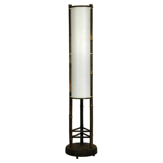Oriental Furniture Koru Japanese Bamboo Shoji Lantern Floor Lamp