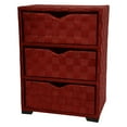 thumbnail image 1 of Oriental Furniture Natural Fiber Chest of Drawers, 3 Drawer, Mahogany color, 1 of 2
