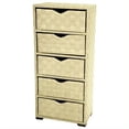 thumbnail image 1 of Oriental Furniture Natural Fiber Chest of Drawers, 5 Drawer, White color, 1 of 2