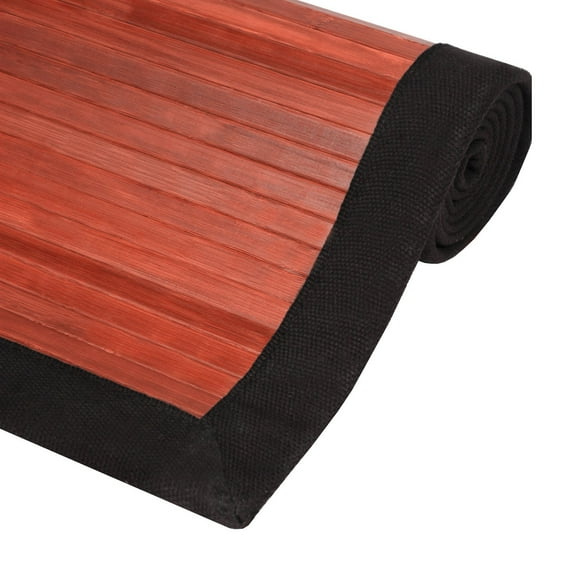Oriental Furniture Natural Fiber Oriental Furniture Bamboo Rug- Mahogany color 2 ft. x 3 ft.