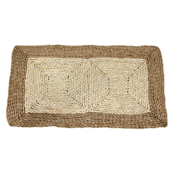 Oriental Furniture Natural Fiber Oriental Furniture Rush Grass Rug, 31"W x 18"D, Beige, Traditional, floor rug, living space, bedroom