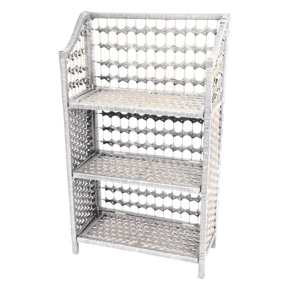 natural fiber shelving unit, 5 shelf