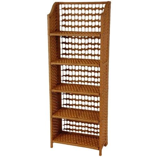 natural fiber shelving unit, 5 shelf