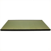 Oriental Furniture Queen Size Tatami Mat, Traditional Japanese  Rush Grass Natural Color Flooring, 2.00"H